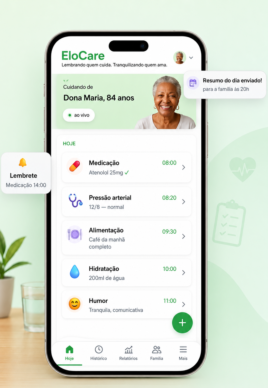 EloCare — app de registro de cuidados